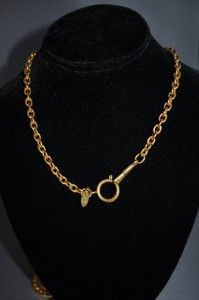 Chanel Vintage Gold Magnifying Glass Pendant Necklace 2006