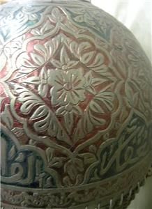 Museum Quality Indo Persian Islamic Warrior Helmet 2 Color Enamel