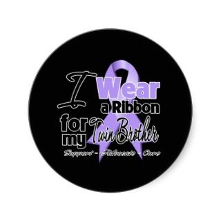 Twin Brother   General Cancer Ribbon Stickers