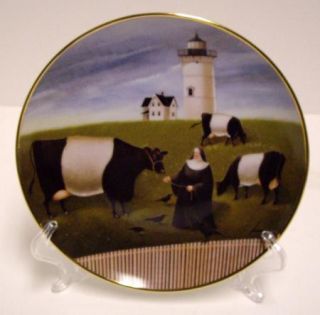 Franklin Mint Herrero Guiding Light Collectos Plate Nun Cows