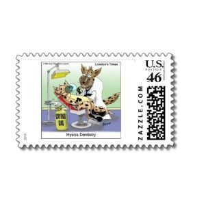 Hyena Dentistry Funny Gifts, Tees & Collectibles Stamps