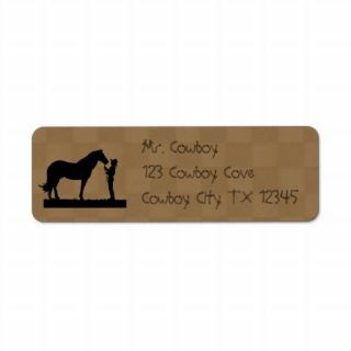Cowboy Horse Return Address Avery Labels