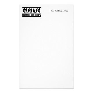 Support Our Troops ~ American Military Patriot Stationery Paper