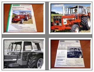 IHC 554   844 Traktoren mit Edscha Kabine Prospekt 1975