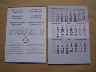 Monats  Tischkalender 2012 2013   Ersatzblätter   NEU