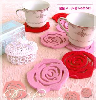 Simple Style Rose Coffee/Milk/Tea Cup Mat Pad Protector