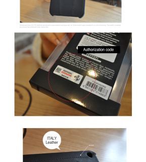 Ferrari iPhone 4/4S BLACK Leather Stitch Case Cover 100% Authentic