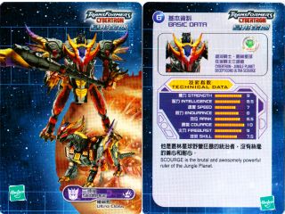 Transformers Cyberton Trading Data Card Scourge