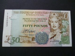 POUNDS NOTE MINT UNCIRCULATED VERY LOW SERIAL NUMBER A100093