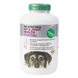 Dog Health & Wellness GNC Ultra Mega Hip & Joint Health Premium Formula Chewable Tablets for Senior Dogs