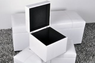 Design Hocker Sitzhocker Aufbewahrung Triumph Weiß