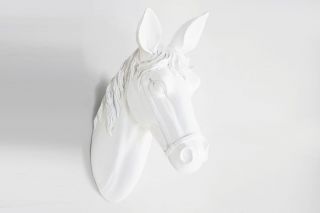 Kare Design Wand Deko Pferdekopf Pferd Horse White Big Weiss