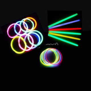 100 Knicklichter Neon farbig Glow Stick Leuchtstäbe Armband