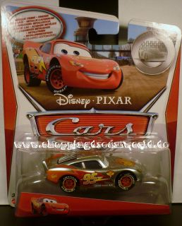 Disney Cars 2 Chrome Silver Metallic Piston Cup Lightning McQueen #26