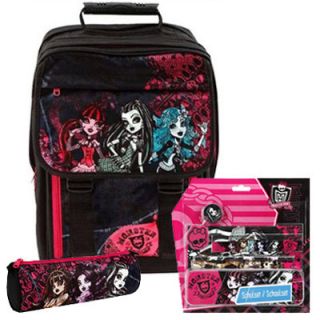 Monster High Rucksack Schulrucksack Ranzen Schulranzen Tasche Set 3