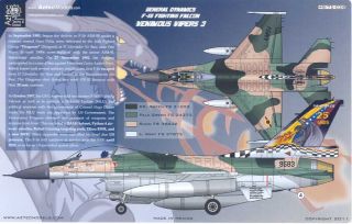 Aztec Decals 1/72 VENOMOUS VIPER F 16 FALCON Venezuelan AF