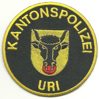 SCHWEIZ Kantonspolizei URI Police Polizei Abzeichen Patch Aufnaeher