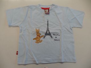Neu T Shirt Felix der Hase Felix in Paris 100% Baumwolle rot Hellblau