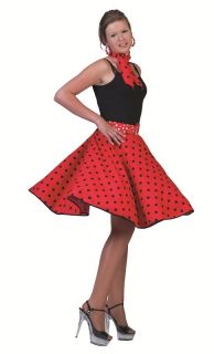 Fifties Petticoat Tellerrock mit Halstuch Punkte Rock Kostüm 50er