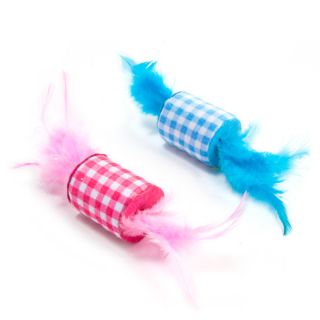 Grreat Choice™ Checkered Roller W/Feathers    Plush Toys   Toys
