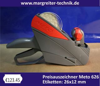Preisauszeichner Meto 626 Checkpoint + 7.500 Etiketten 26x12 mm