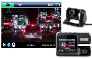 Dual Kamera Linse G sensor Blackbox überwachung Auto Carcam Car