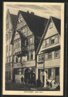 schöne AK Meiningen, Alte Post 1917