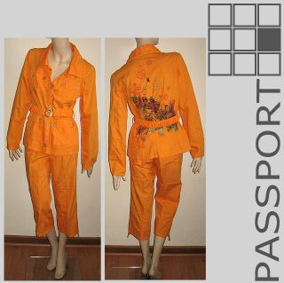 Hochsommer Anzug super leicht Trendfarbe orange Rückendruck 34