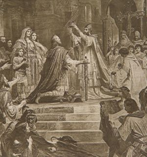 Karl der Große Krönung Rom Papst Leo III. Alkuin Roland Franken