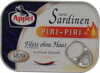 66EUR/100g) Appel Sardinen Piri Piri 105g