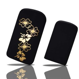 Etui Handy Tasche Flower Gold Samsung Galaxy S2 i9100
