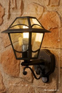 Design Lampe Leuchte Außenlampe Außenleuchte mit Bewegungsmelder