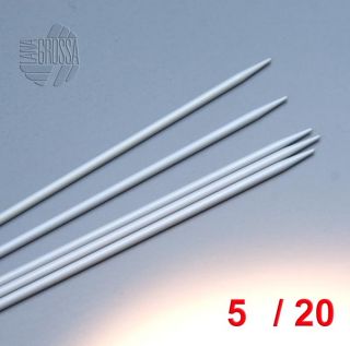 Lana Grossa Nadelspiel / Strumpfstricknadeln Aluminium 20cm / 5,0mm