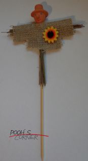 Vogelscheuche als Blumenstecker 40 cm hoch / Vogelscheuche mit