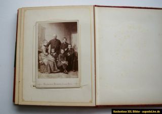 Altes Fotoalbum mit 53 alten Fotos Porträts um 1900 und früher