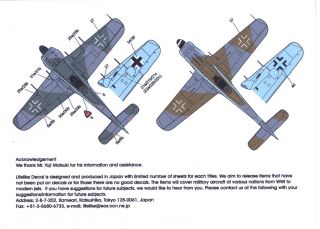 Decals 1/48 FOCKE WULF Fw 190 Fighter Part 1 *MINT*