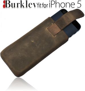 iPhone 5 Premium Case Stone Washed Echt Leder Handytasche Etui