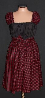 ROCKABILLY Petticoat TANZ KLEID 52 54 56 Polka Dots Rot Schwarz