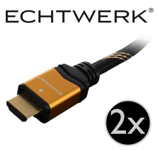 Echtwerk Premium HDMI Kabel 3m 2er Set 1.4a FULL HD 3D PS3 Ethernet