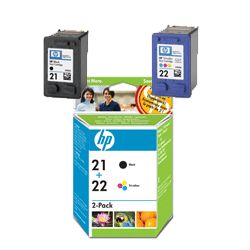 HP Kombipackung Nr.21 + Nr.22 Tintenpatronen schwarz und dreifarbig