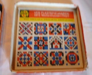 53/ 3 x DDR Spielzeug / Spielkasten Basteln DOMINO Mosaik OVP alt