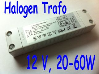 Halogen Trafo 230V 12V (11,6V), 20 60VA, Netzteil f. Halogenlampen
