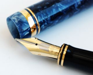 Parker Duofold Centennial Füller blau marmoriert fountain pen blue
