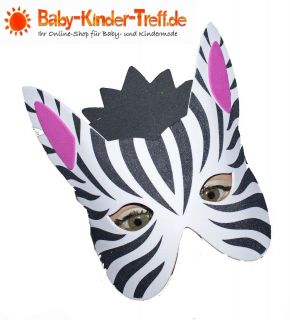 Kinder Maske Zebra Pferd Moosgummi Fasching Karneval Verkleiden Tiere