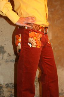 70er MODE SCHLAGHOSE CORD XXL (38/34) 70s PARTY OUTFIT