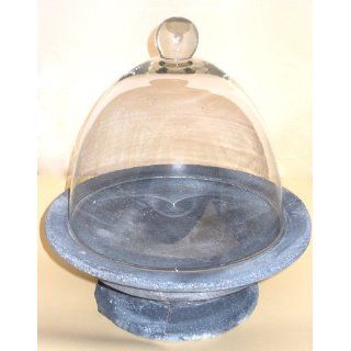aus Keramik mit Glasglocke 31 cm Küche & Haushalt