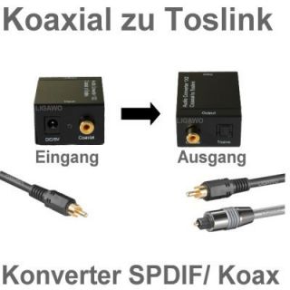 Ligawo Audio Konverter digital Koaxial Koax zu optisch digital Toslink