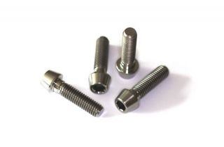 Titan Schrauben / Titanium screws Grade 5 M10 x 1,25 x 30 konisch