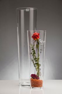 Glasvase Bodenvase Vase Blumenvase 70 cm Glas groß hoch Dekovase