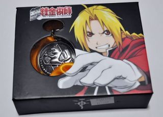 Neu Fullmetal Alchemist Uhr Necklace Kette Watch SET 02